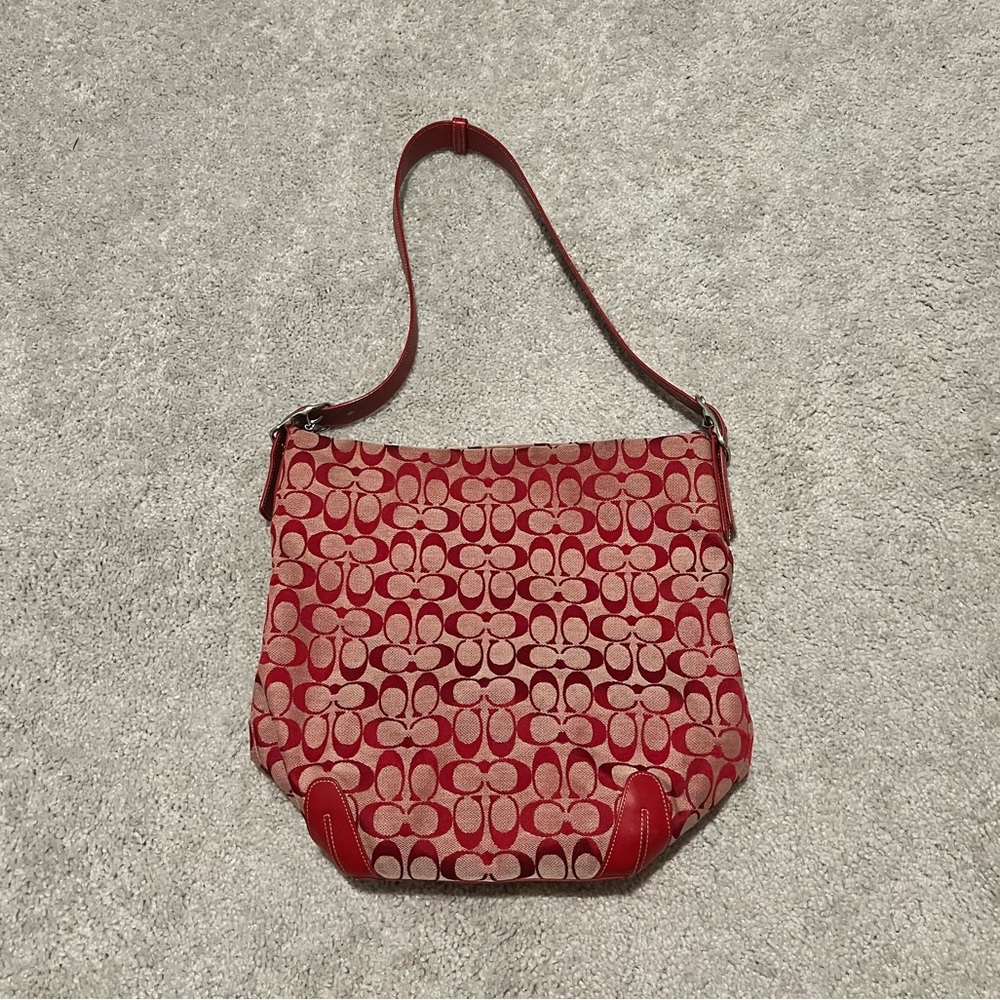 Y2K Red Coach Tote